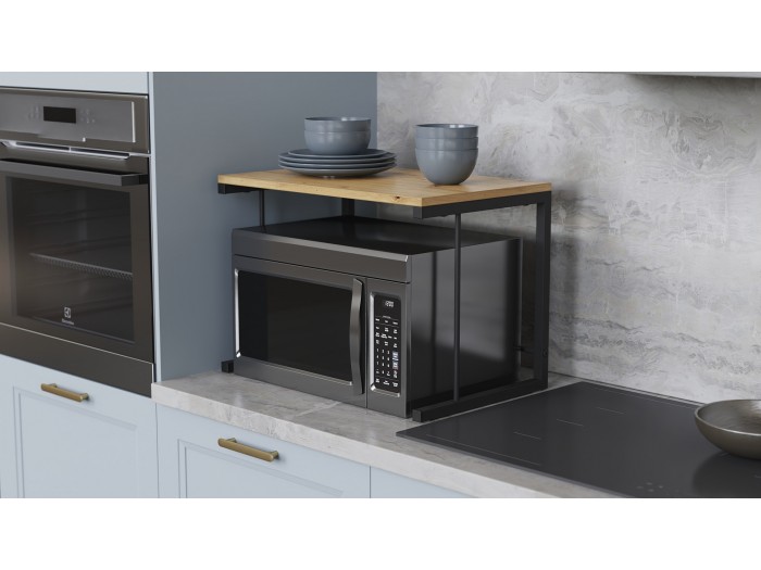 Помощна етажерка за кухня Kitchen 301 (дъб артисан/черно)
